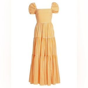 Caroline Constas Gingham Maxi Dress